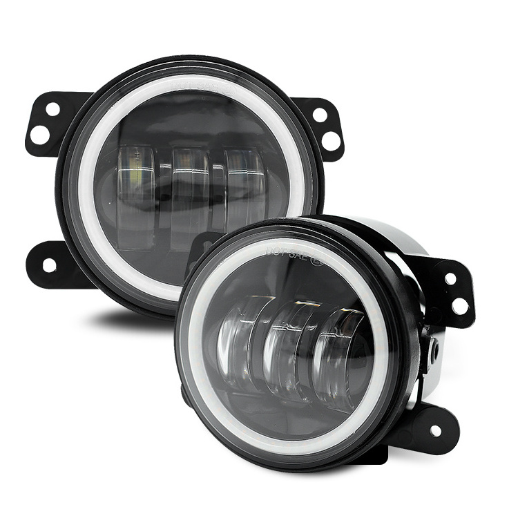 High quality 4 inch angel eye led fog light for Car 30w with DRL and turn signal round fog lamp