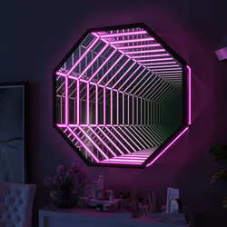 ZhongShan bar shop night club decorate LED rgb wall light 3d led Infinity Mirror tunnel lamp