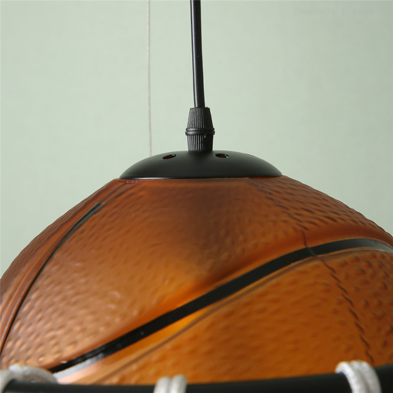 Modern Basketball Pendant Lights Restaurant Kitchen Hanging Lamps Living Room Pendant Lamp LED Kids Room Hanging Light Fixtures