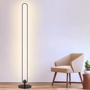 U Shaped LED Modern Floor Lamp for Household Decorative Light Colorful Standing Lamp warm white light living room study room