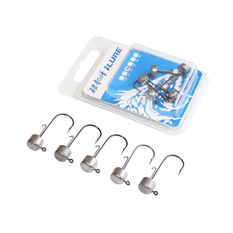 iLure 5 Pcs High Carbon Hooks 5.8g Fishing Tackle Fishing Hooks Terminal Angling Tackle Tools Barbed Hooks Pesca Angling Gears