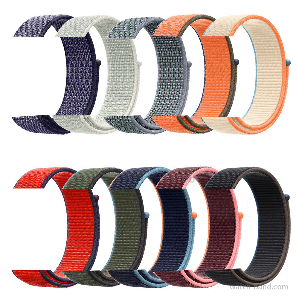 Nylon Strap Woven Fabric Sport Loop Charm Bracelet Compatible iWatch Band 38/40/41mm 42/44/45/49mm