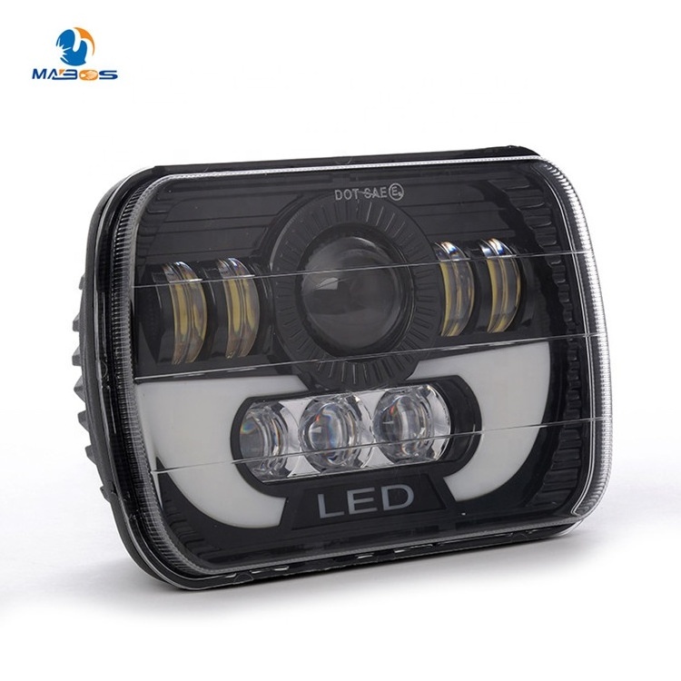 Hot 90w 7 Inch Led Headlight 7x6 5x7 Square Off Road Headlights For Jeeps