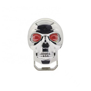 Skull motorcycle LED spotlight external headlight high and low beam modified light lens two-color small steel cannon