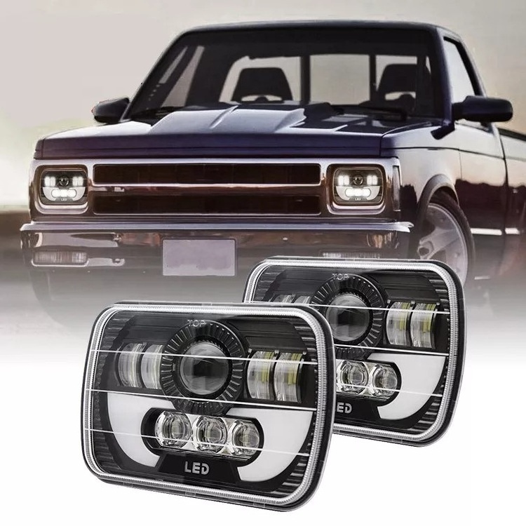 Hot 90w 7 Inch Led Headlight 7x6 5x7 Square Off Road Headlights For Jeeps