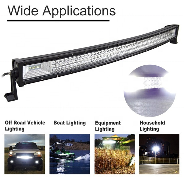 Factory Bara Led 22 32 52'' Inch Curved Led Light Bar Combo Led Work Light 7d Bar Driving Offroad Car Truck 4x4 Suv Atv 12v 24v