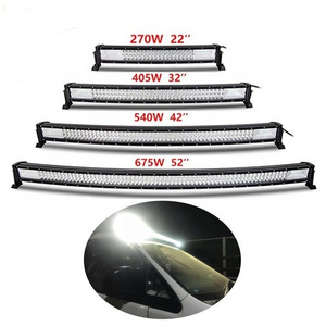 Factory Bara Led 22 32 52'' Inch Curved Led Light Bar Combo Led Work Light 7d Bar Driving Offroad Car Truck 4x4 Suv Atv 12v 24v