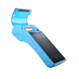 Handheld android pos 1d 2d scanner mobile parking ticket pos machine with cashier system offline pos machine