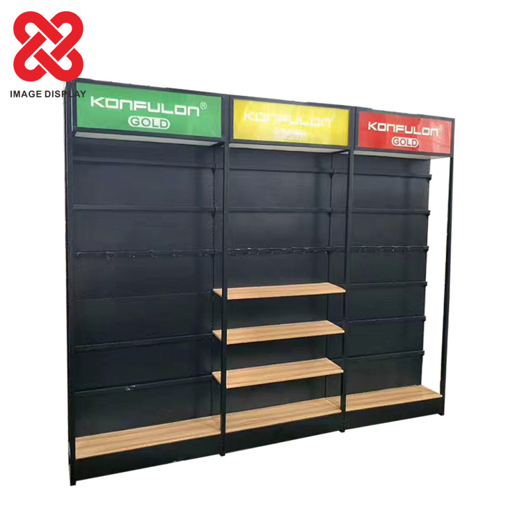 Hot Selling Convenience Store Hook Showcase High Level Metal shelf retail display racks phone display stand