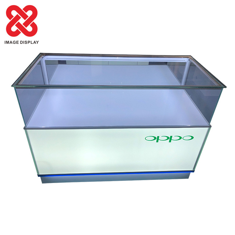 Hot Sale Fancy Design Mobile Phone glass display case cabinet showcase shop store fittings and display