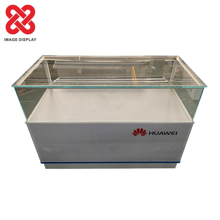 Hot Sale Fancy Design Mobile Phone glass display case cabinet showcase shop store fittings and display