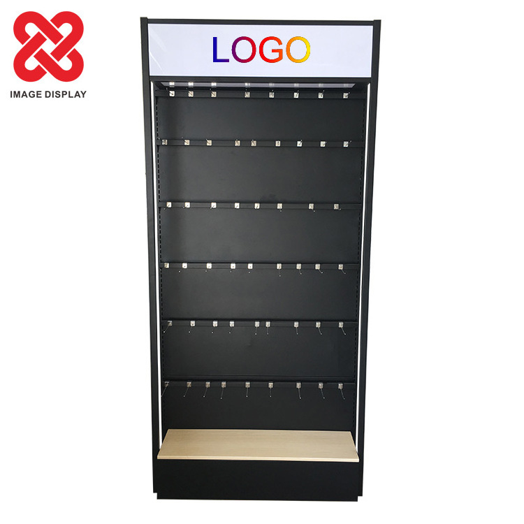 Hot Selling Convenience Store Hook Showcase High Level Metal shelf retail display racks phone display stand