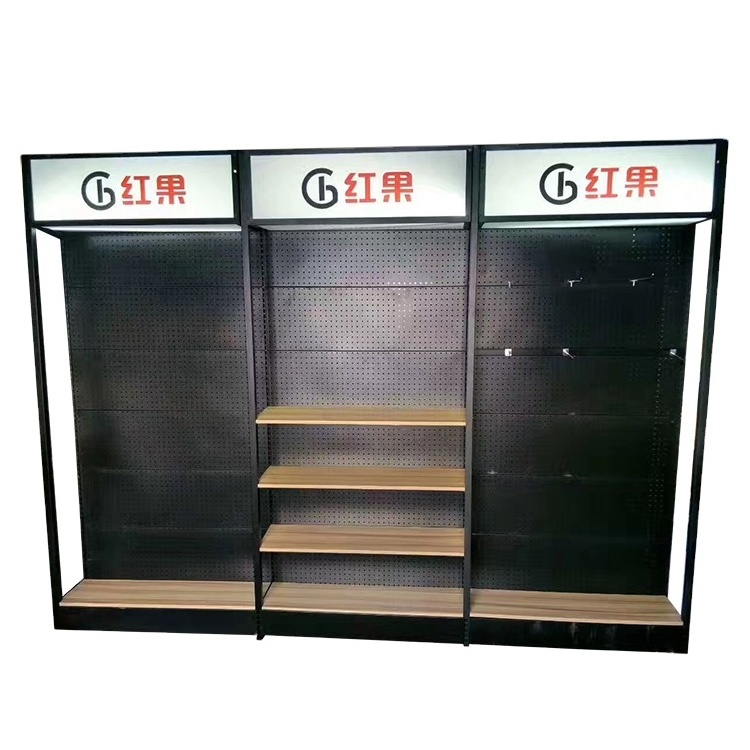 Hot Selling Convenience Store Hook Showcase High Level Metal shelf retail display racks phone display stand