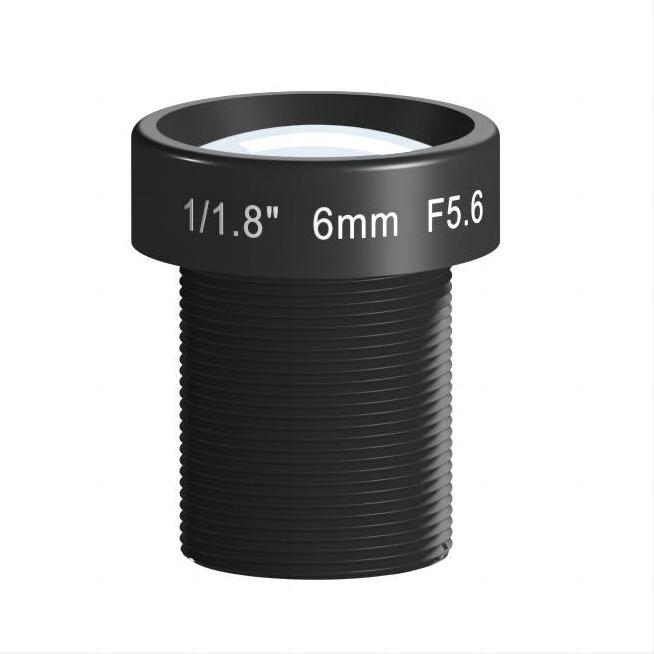 6mm Focal Length 1.00% Distortion 100mm MOD 6MP Resolution F5.6 Image Size 1/2