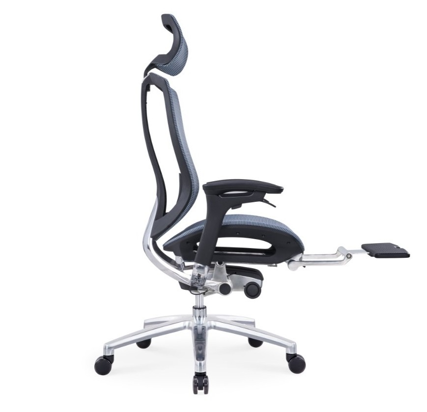 Luxury ergo human chair with footrest full mesh office chair