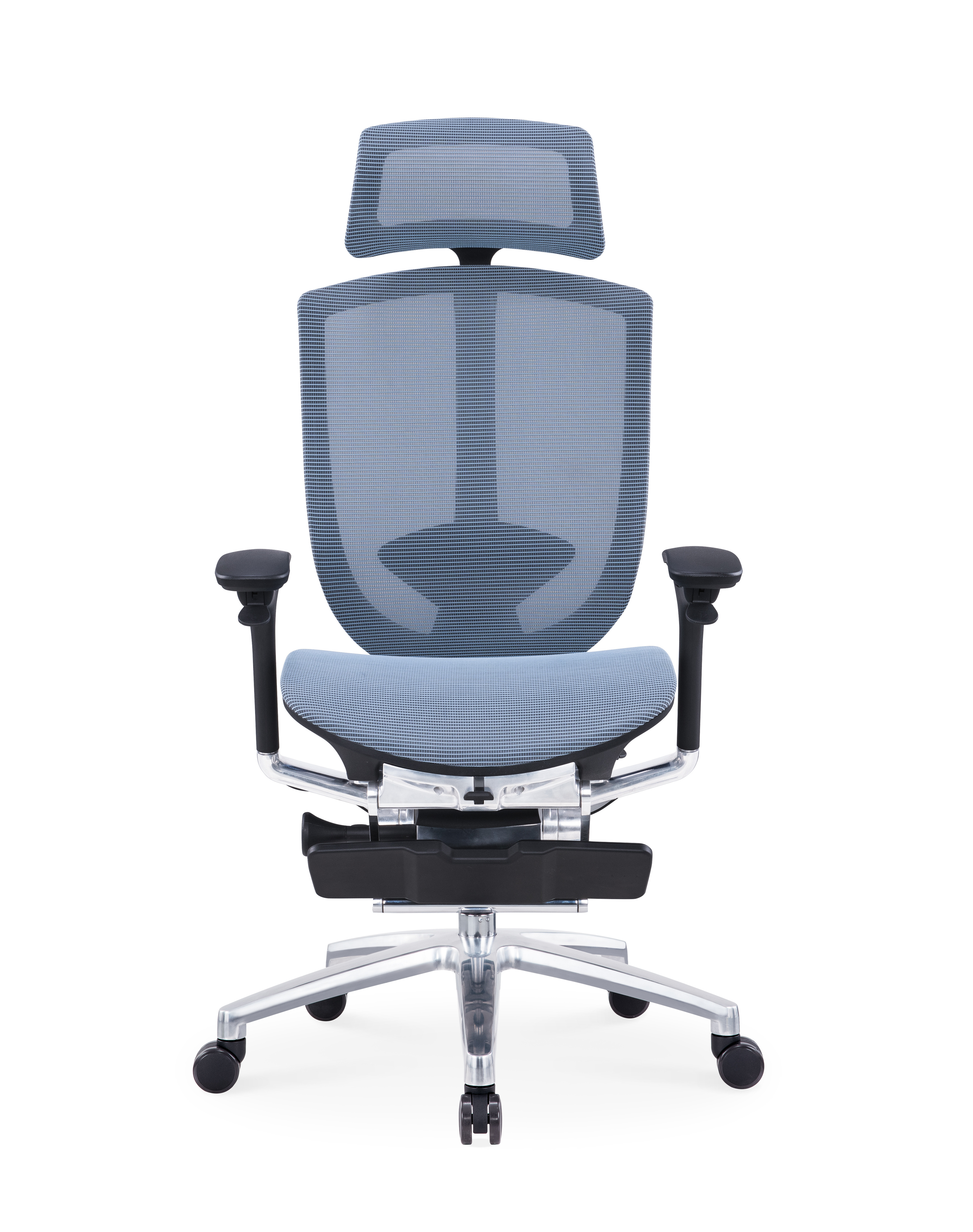 Luxury ergo human chair with footrest full mesh office chair