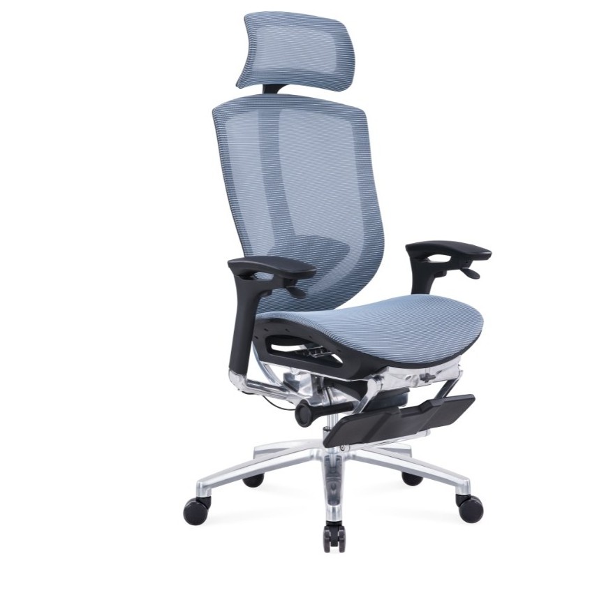 Luxury ergo human chair with footrest full mesh office chair