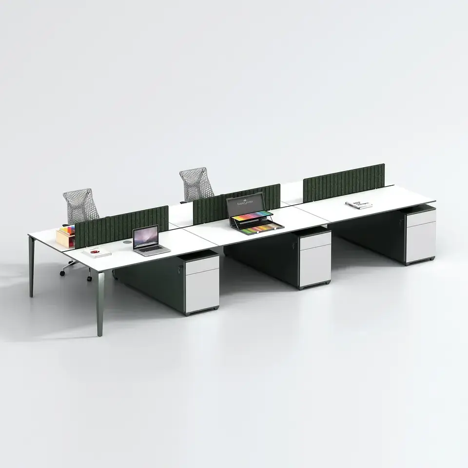 Modern Design Office Furniture 6 Person Seat Staff Workspace Office Cluster Workstation