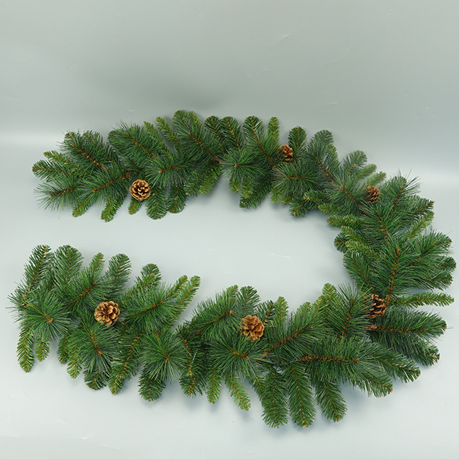 180CM FIR & PINE & PINECONE GARLAND PVC MIX LEAF HD9792