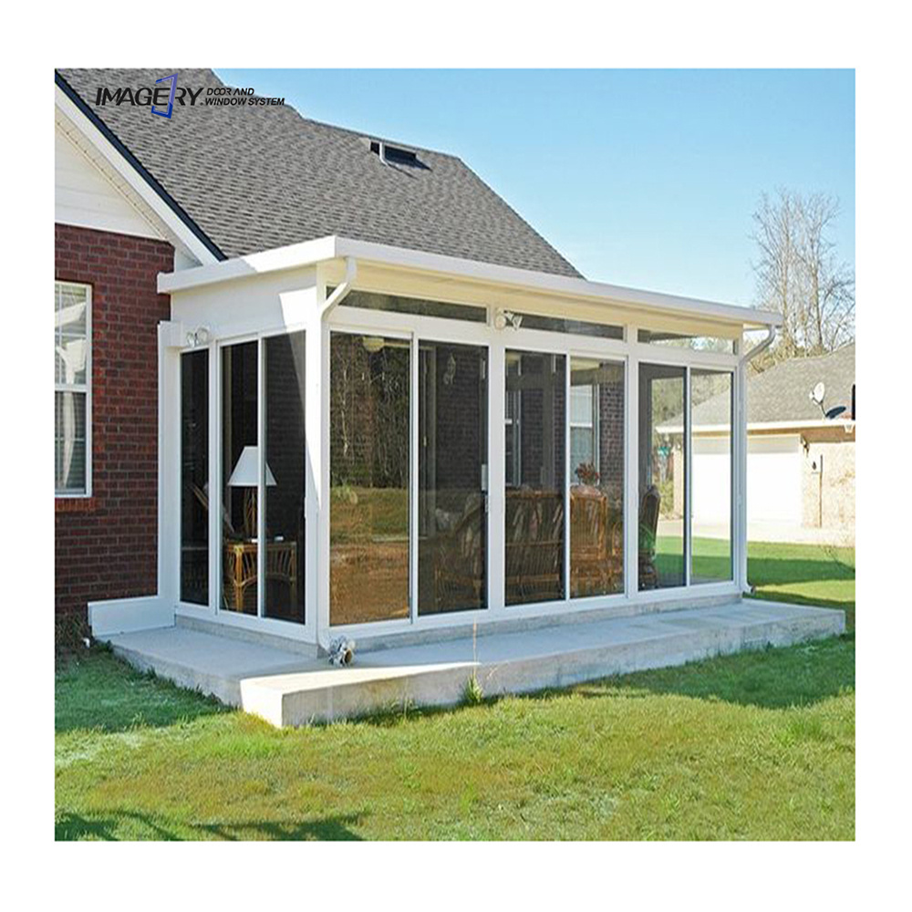 Modern sunroom glass house free standing veranda sunroom house 4 season aluminium glass sunrooms