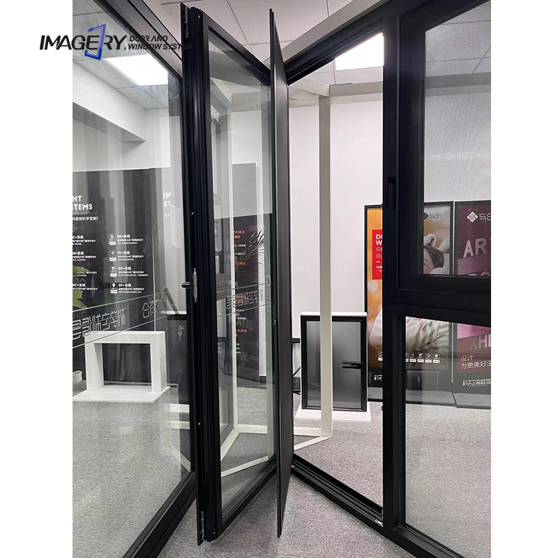 Interior luxury security double glazed tempered glass single aluminum french door design for houses