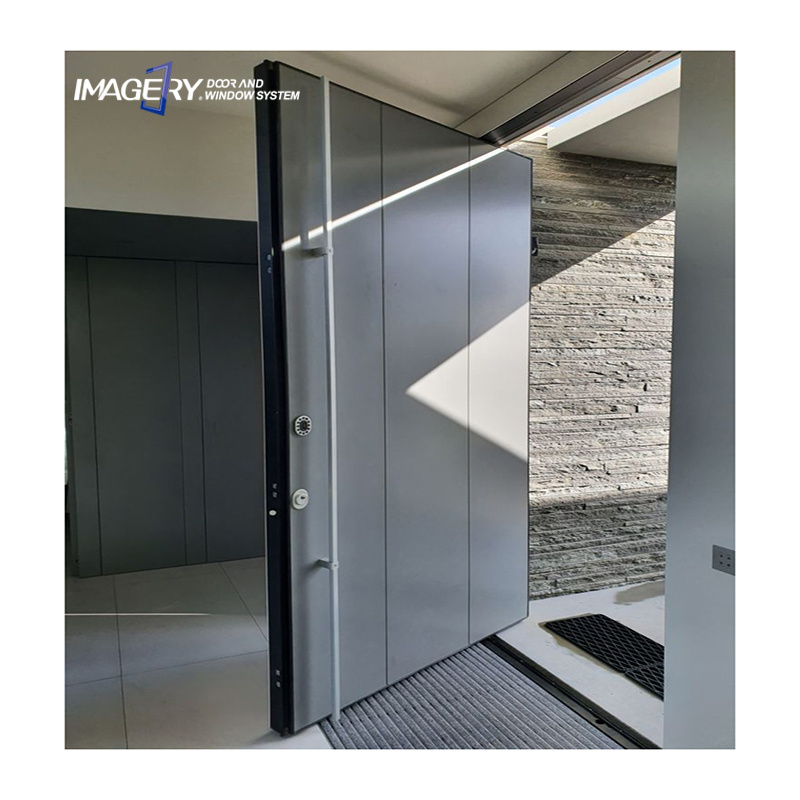 Imagery high end modern luxury exterior front entrance aluminium pivot door price for house and villa