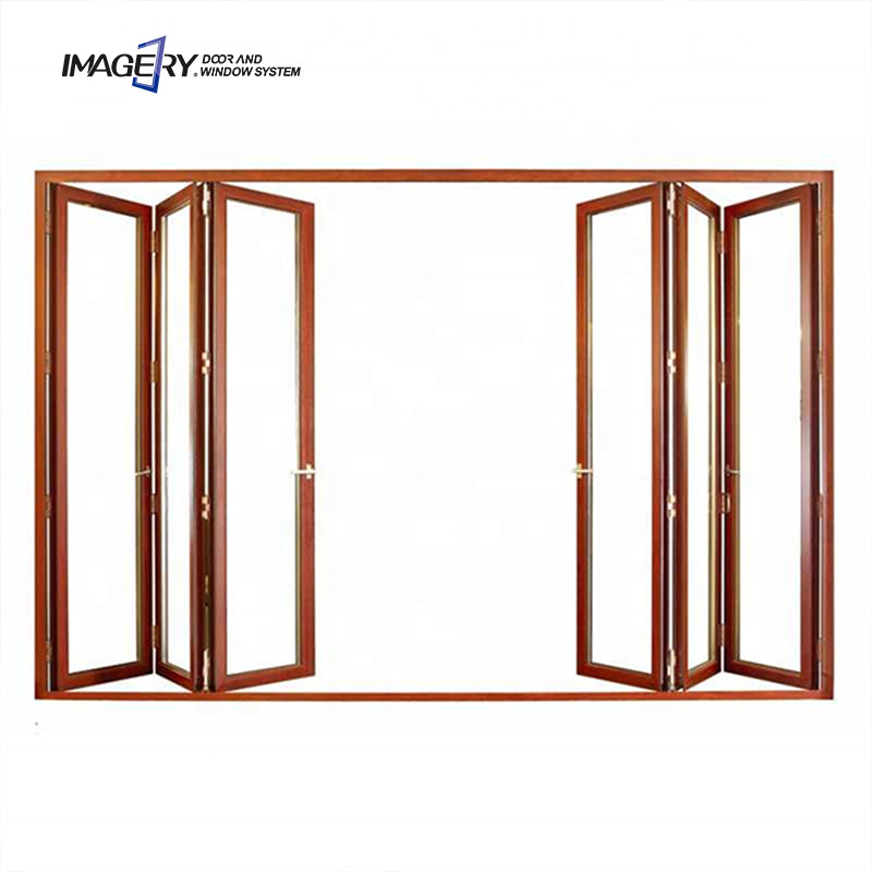 Imagery customized horizontal double glazed glass aluminum section patio folding windows for balcony