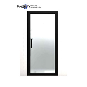 Modern broken bridge insulated glass backyard entrance single swing aluminum alloy casement doors