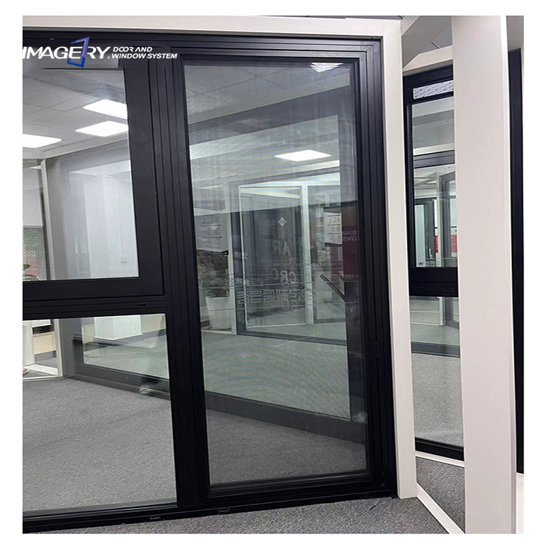 Interior luxury security double glazed tempered glass single aluminum french door design for houses