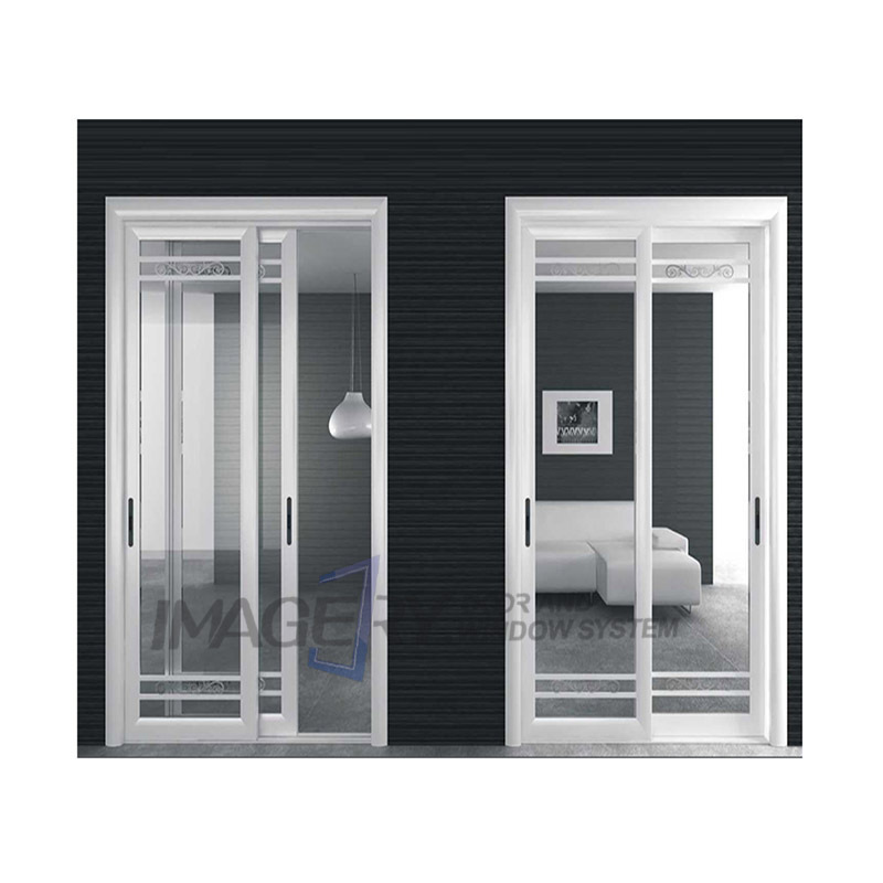 IMAGERY Hurricane Impact Double Glazed Pvc Profile Upvc  Doors Frame Glass aluminium Upvc Pvc Sliding doors