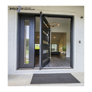 Imagery high end modern luxury exterior front entrance aluminium pivot door price for house and villa