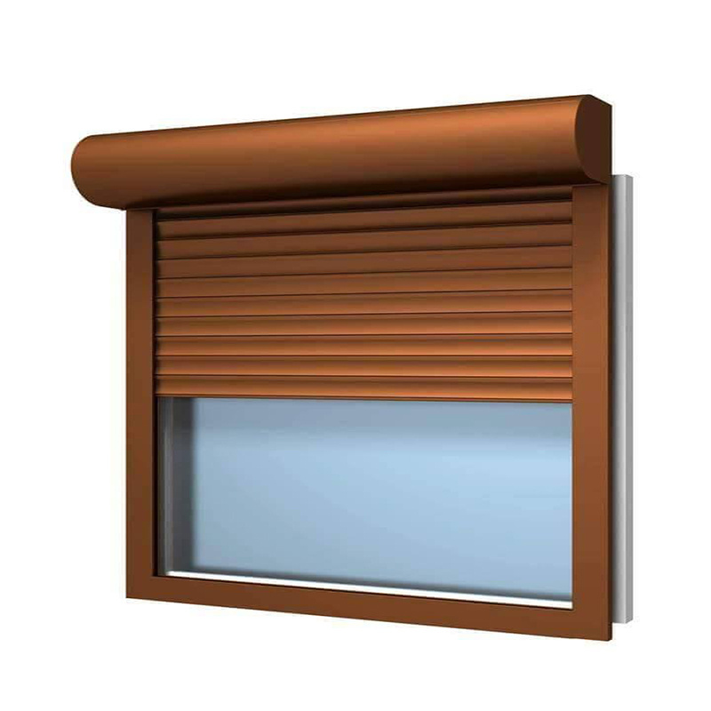 Aluminum  adjustable louver window  Electric roller shutter windows hurricane shutters outdoor rolling shutter window for window