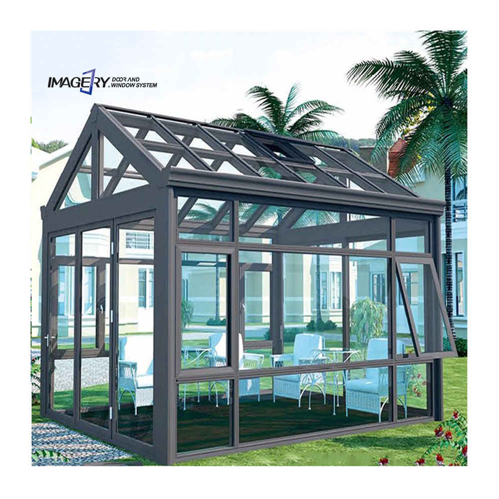 Large portable outdoor glass prefab house garden room edwardian georgian insulated conservatory sunroom kits