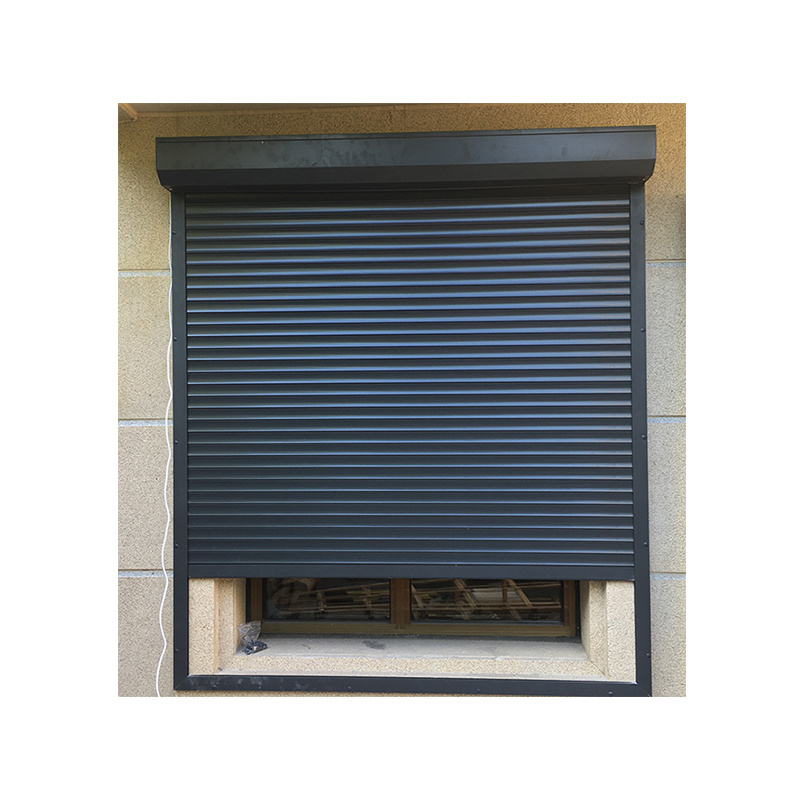 Aluminum  adjustable louver window  Electric roller shutter windows hurricane shutters outdoor rolling shutter window for window