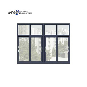 Aluminium windows and doors aluminium double glass sliding windows with mosquito net design for home