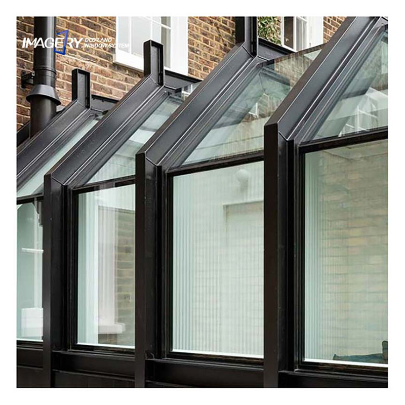 Black sunrooms glass houses aluminium slant prefabricated homes aluminum sunroom & glass houses