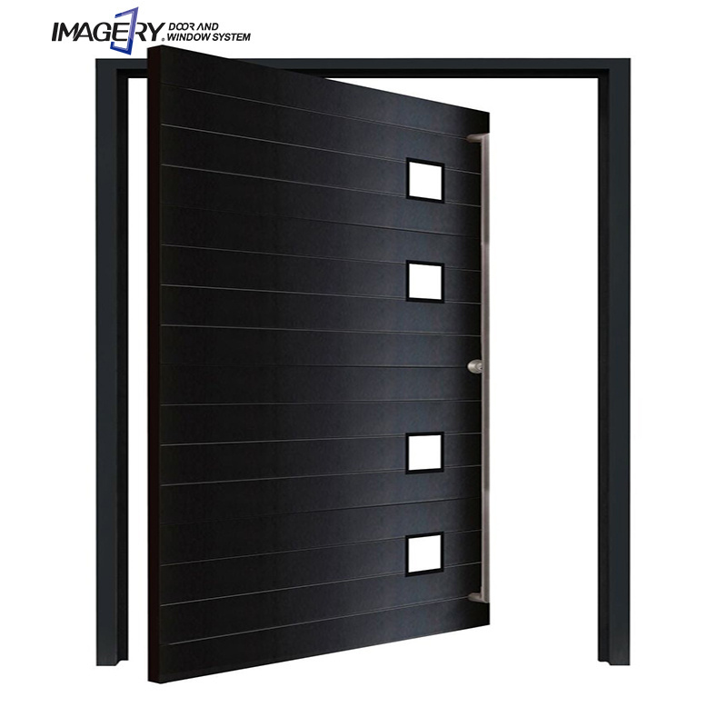 Imagery high end modern luxury exterior front entrance aluminium pivot door price for house and villa