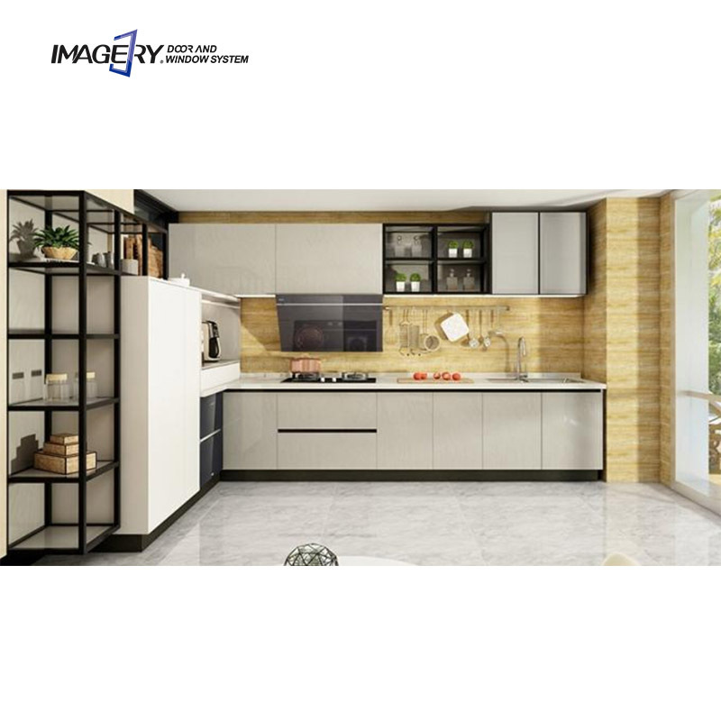 New design aluminium cabinet new fashion customization wood grain furniture household aluminium alloy cabinet for kitchen