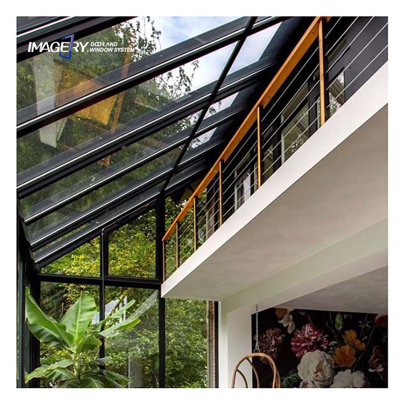 Black sunrooms glass houses aluminium slant prefabricated homes aluminum sunroom & glass houses