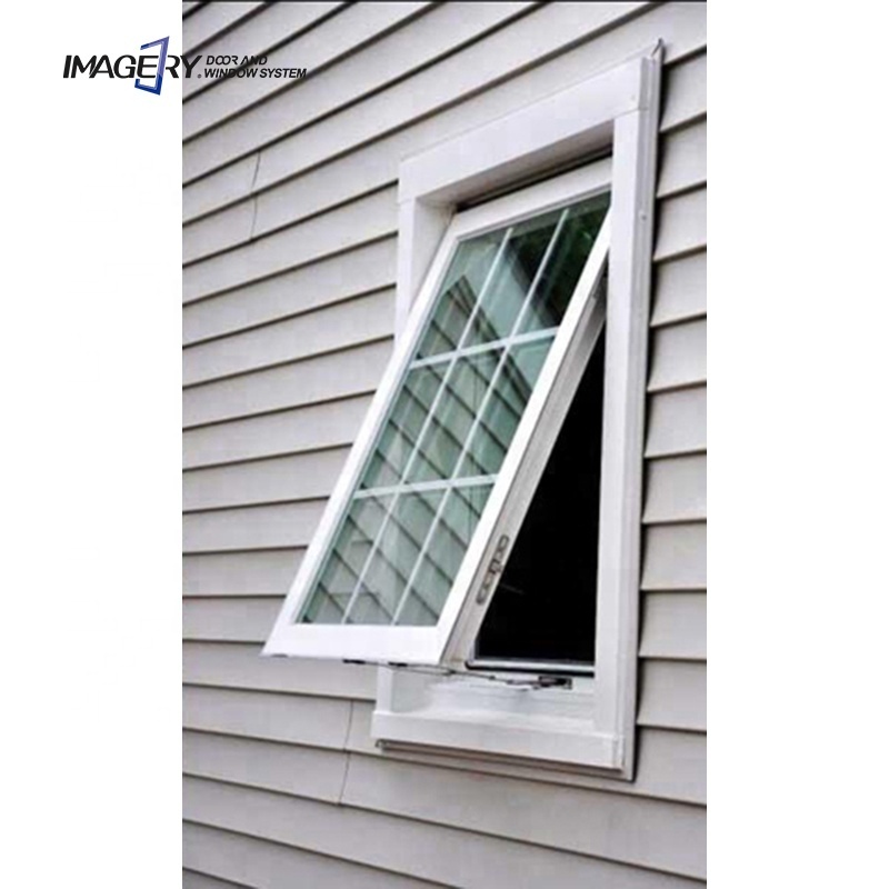 Hot sale modern design aluminium section window price per sqft alu windows awning windows