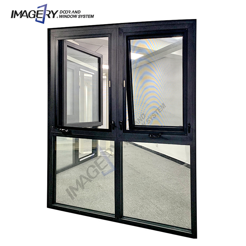 Imagery outward opening small outdoor waterproof aluminium house windows awning glass window for residential house windows