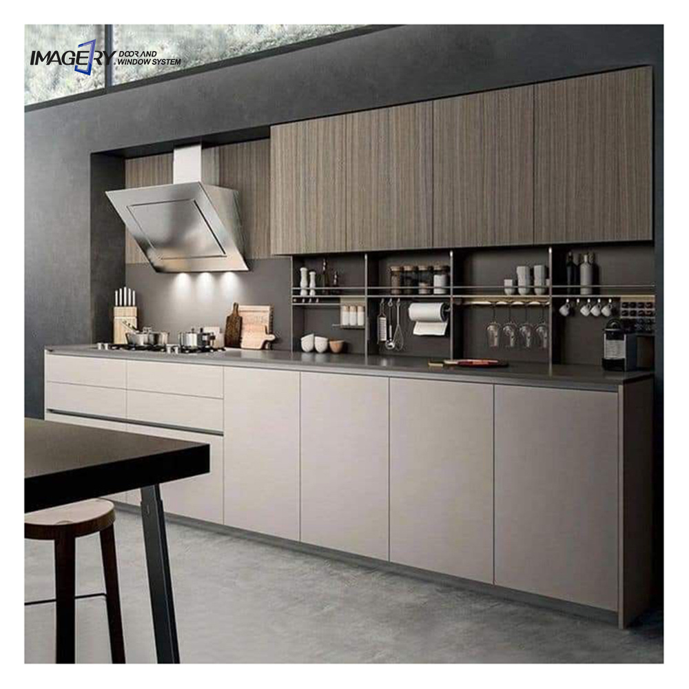 Factory direct custom modern minimalist all aluminum cabinets kitchen household furniture wall cabinet