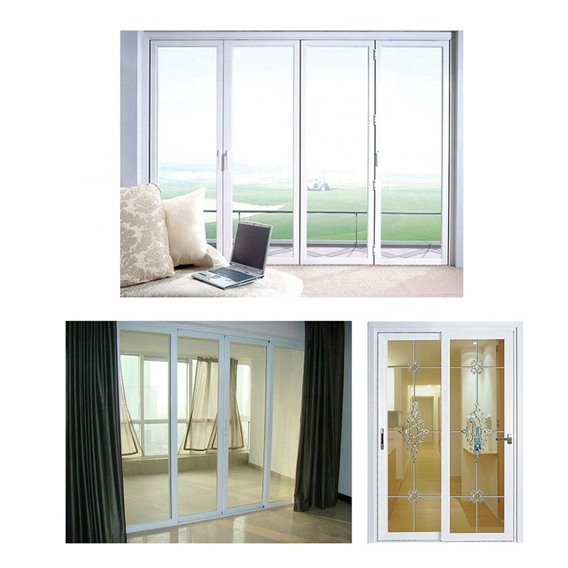 IMAGERY Hurricane Impact Double Glazed Pvc Profile Upvc  Doors Frame Glass aluminium Upvc Pvc Sliding doors