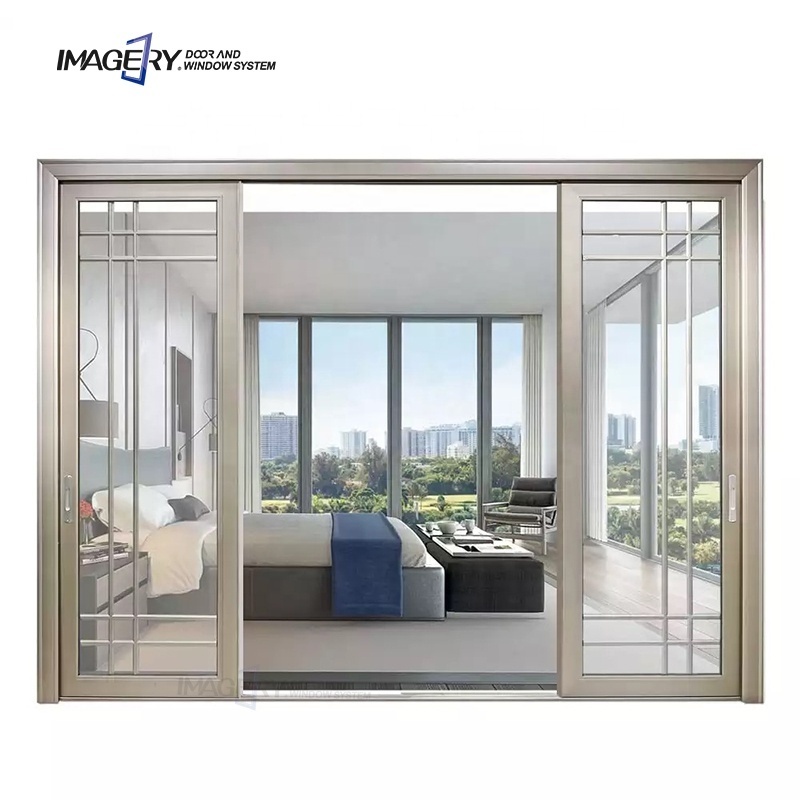 Imagery sliding glass doors system aluminum polycarbonate automatic sliding door mechanism plastic sliding bathroom door