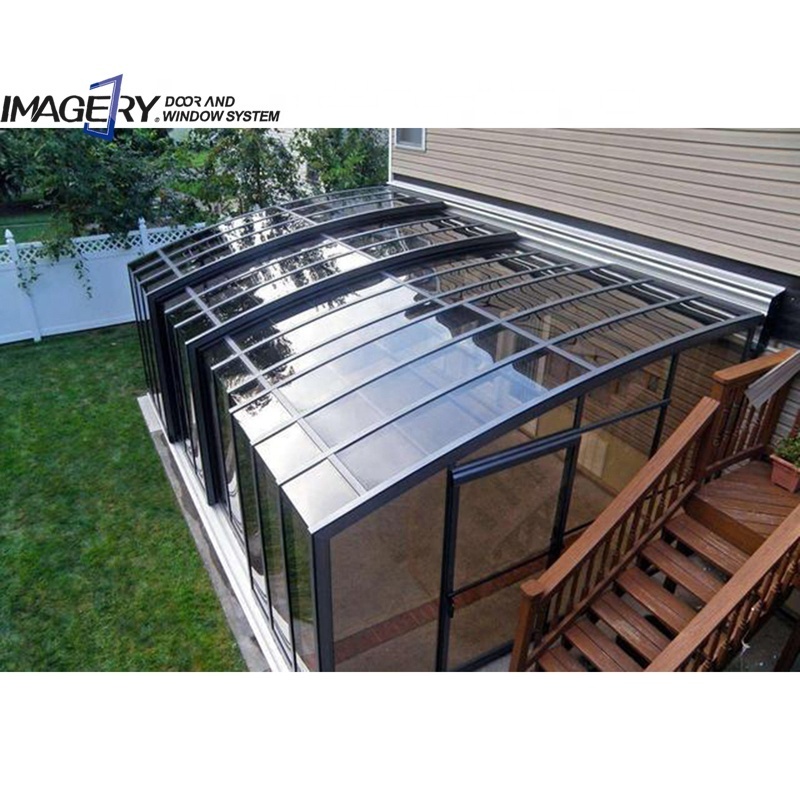 Black sunrooms glass houses aluminium slant prefabricated homes aluminum sunroom & glass houses