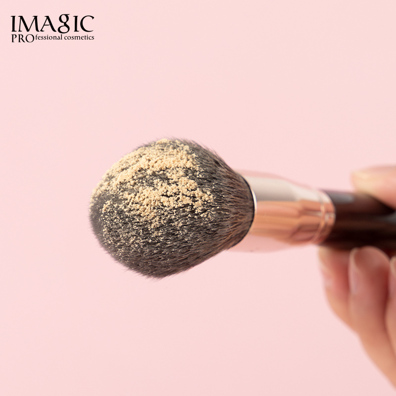 IMAGIC Makeup Brushes 12PCS Wine Red Natural Hair Eyeshadow Blending Foundation Makeup Brush Set Shader Tool