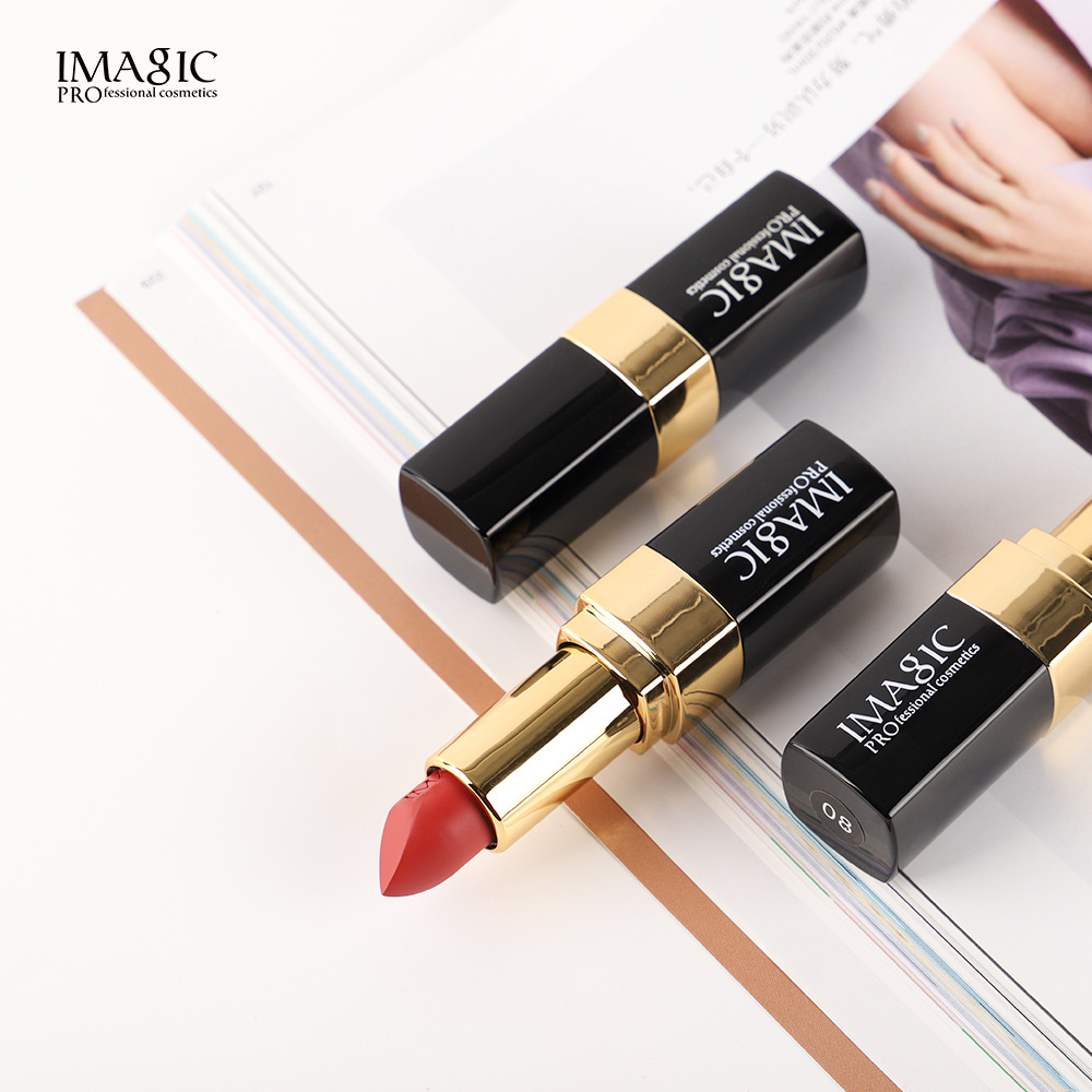 IMAGIC Waterproof Cruelty Free Natural Organic Vegan Rose Matte Longlasting Lipsticks Chinese Guangzhou Lipstick