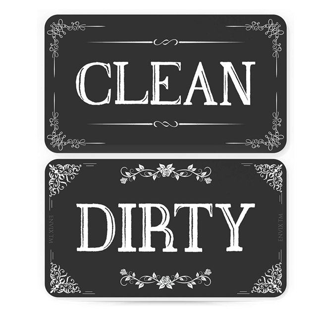 Cheap Price Universal Strong Magnet Kitchen Dish Washer Clean Dirty Sign Double Sided Flip Reversible Dishwasher Magnet