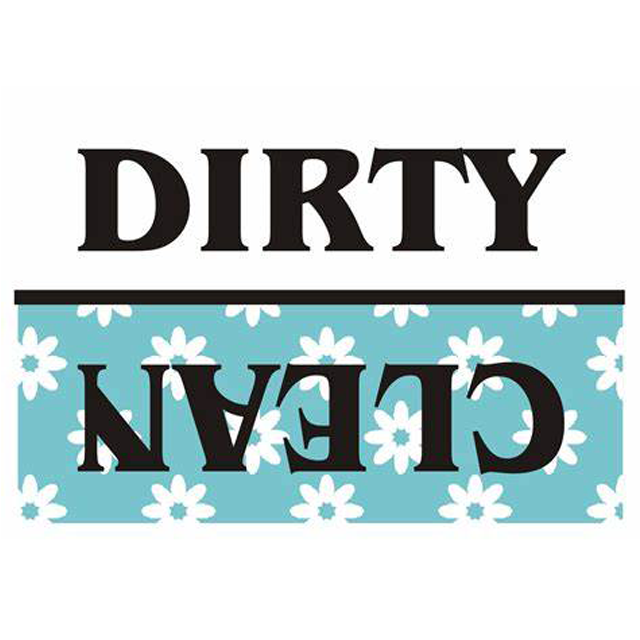 High Quality Non-Scratch Premium Dishwasher Magnet Clean Dirty Sign Multiple Size Paper Fridge Magnets