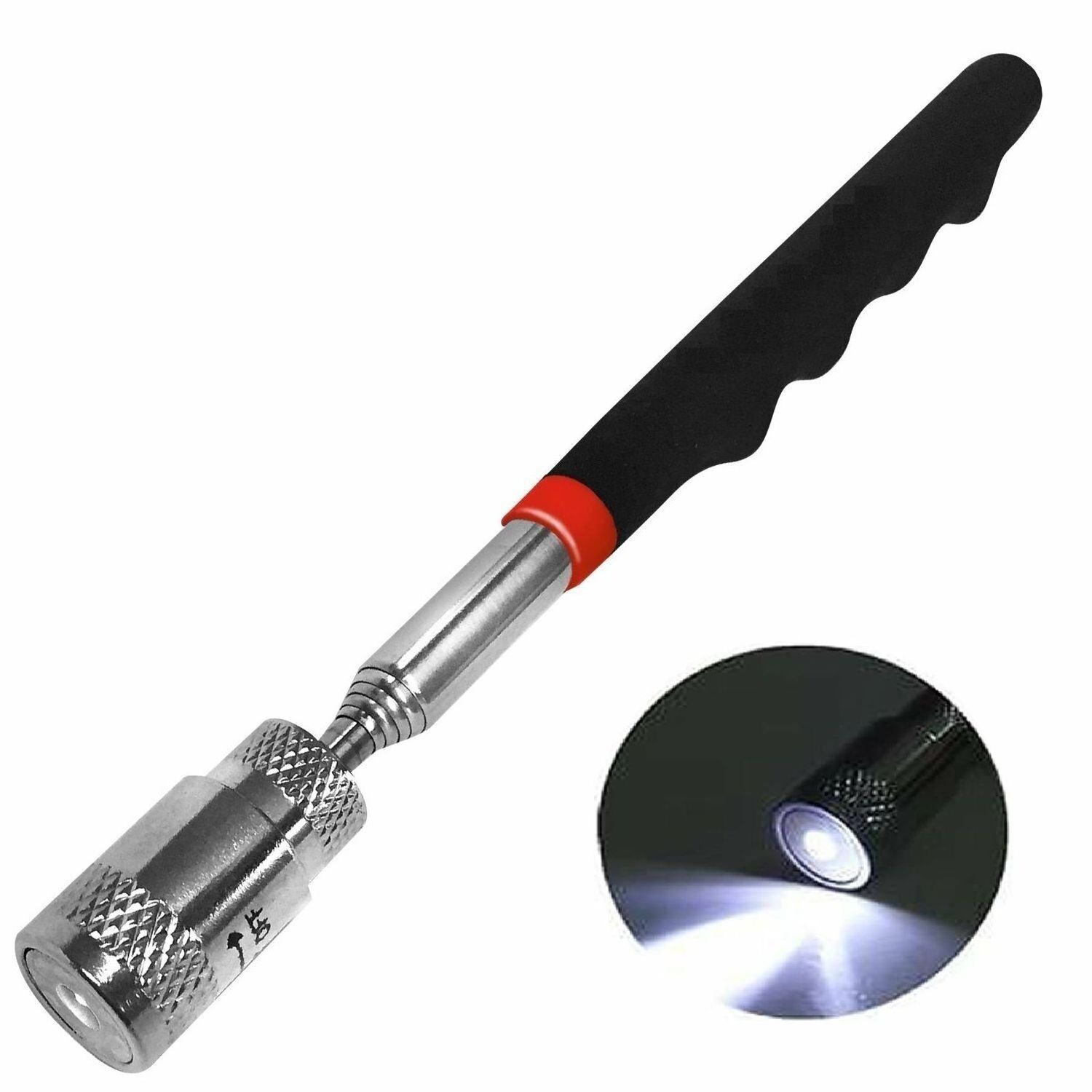 Strong Magnetic Telescoping Pick-up Tool Kit, 360 Swivel Inspection Mirror, Flexible Flashlight Magnet Pick Up Tool